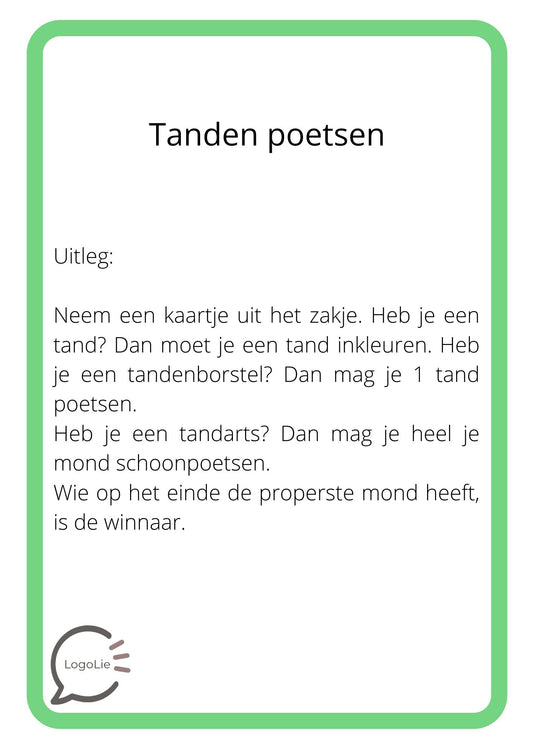 OMFT - Knoop, Fles & Lipmassage - Tanden Poetsen