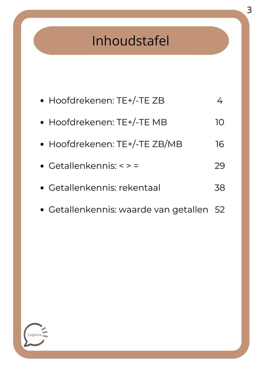 Herfstspelletjes - Rekenen - Tot 100