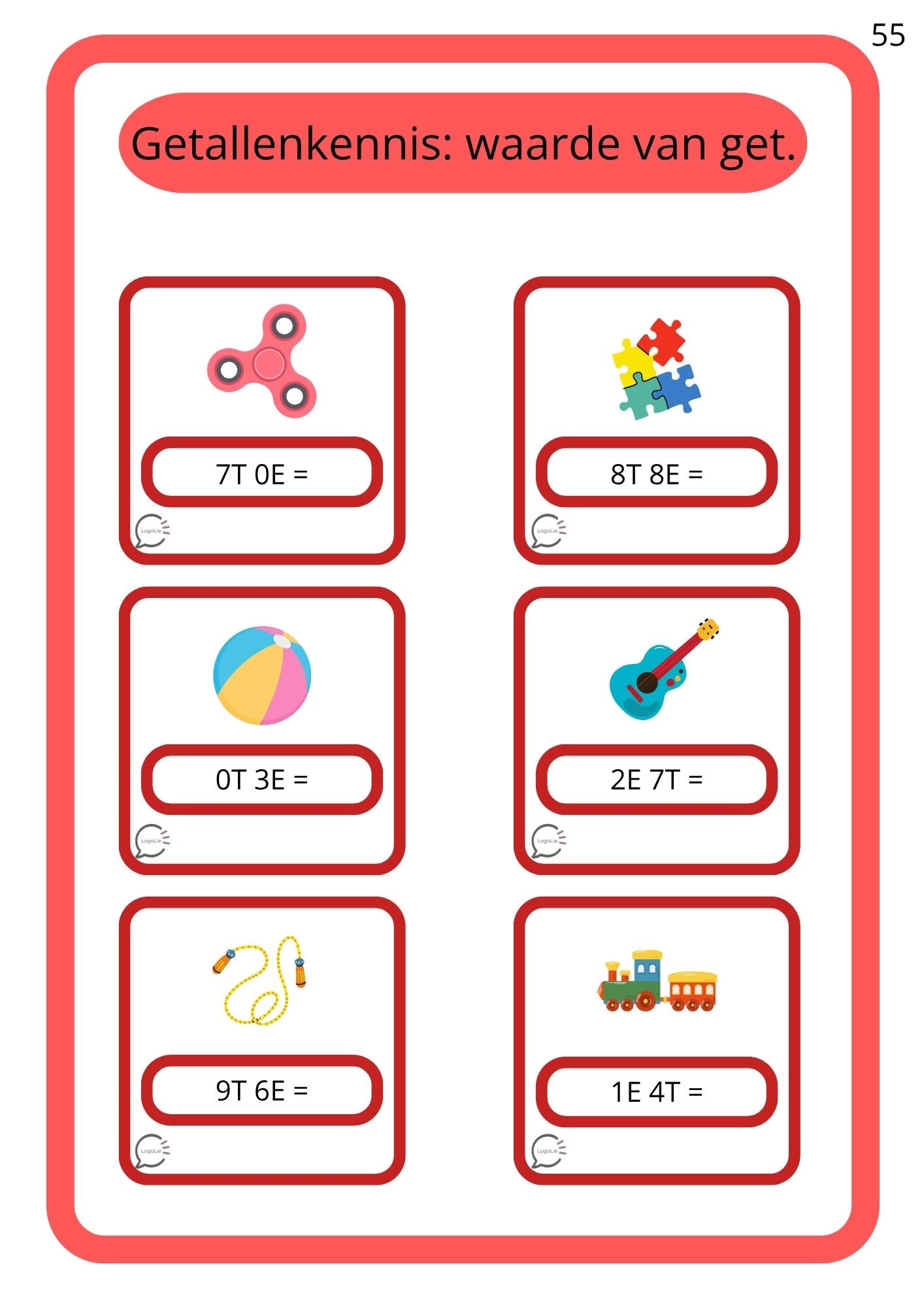 Sintspelletjes - Rekenen - Tot 100