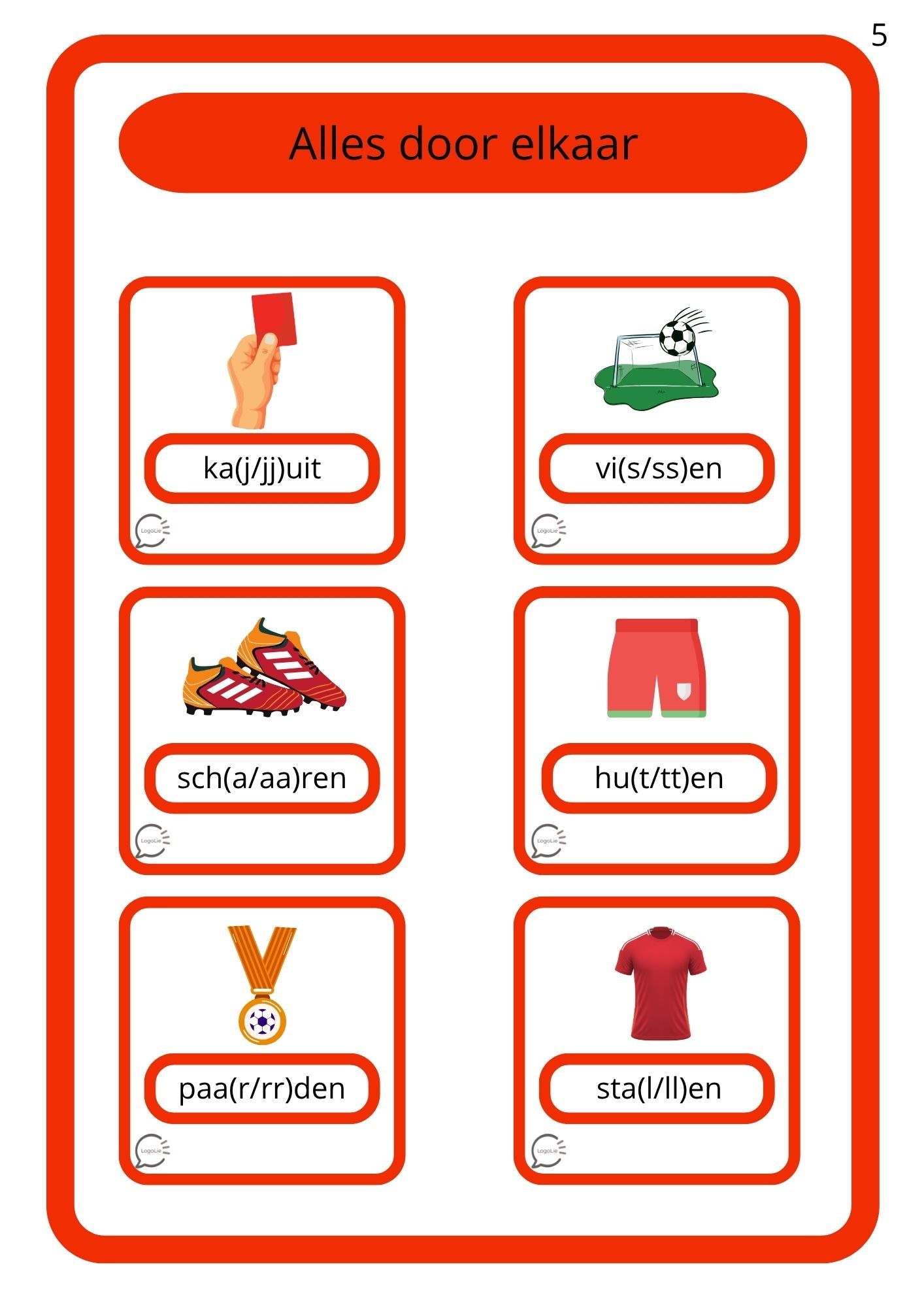 WK-Spelletjes - Spelling - Verenkelen & Verdubbelen