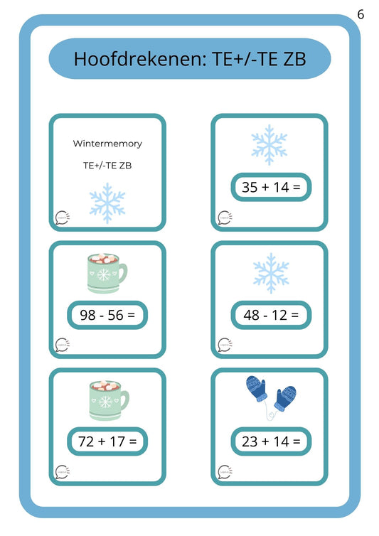 Winterspelletjes - Rekenen - Tot 100