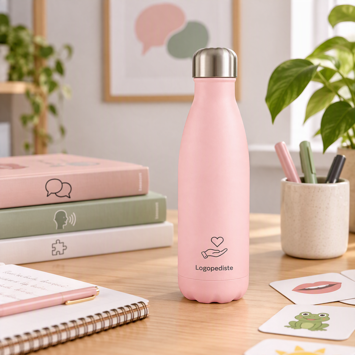 Dubbelwandige Drinkfles - Roze