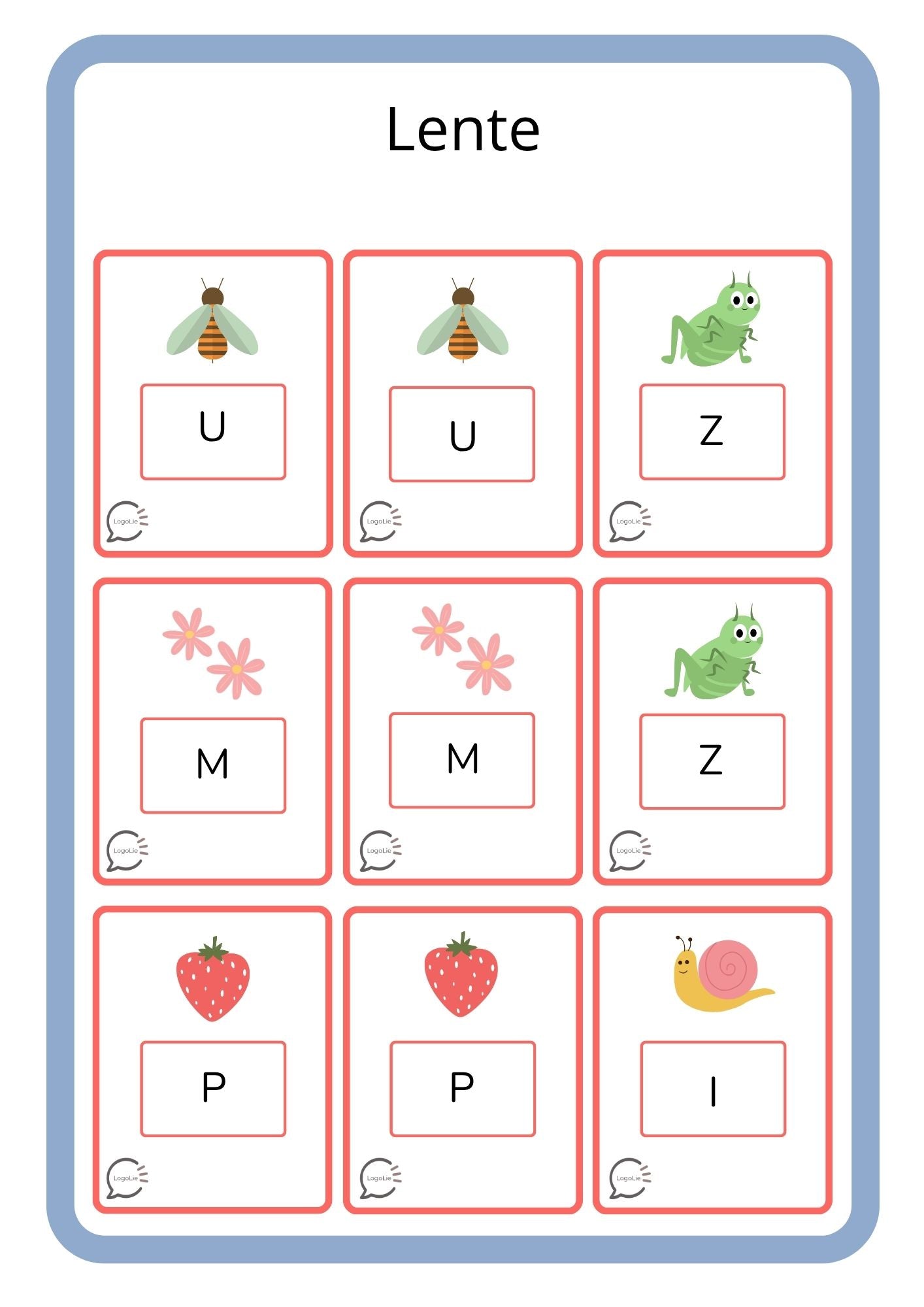 Memory Typ10 - Per seizoen - Alle letters