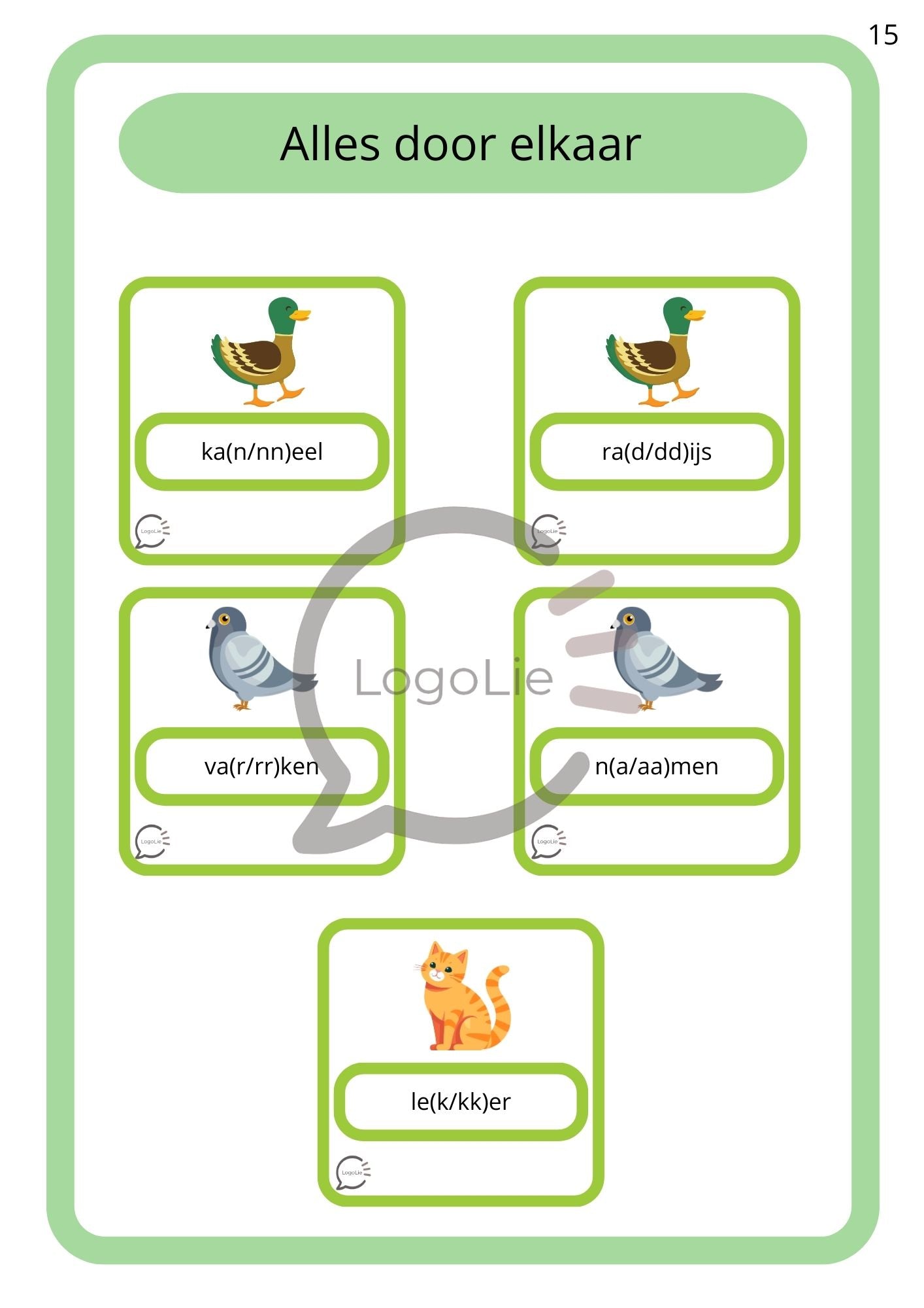 Spelling - Verenkelen & Verdubbelen - Werkbundel - Spelletjes