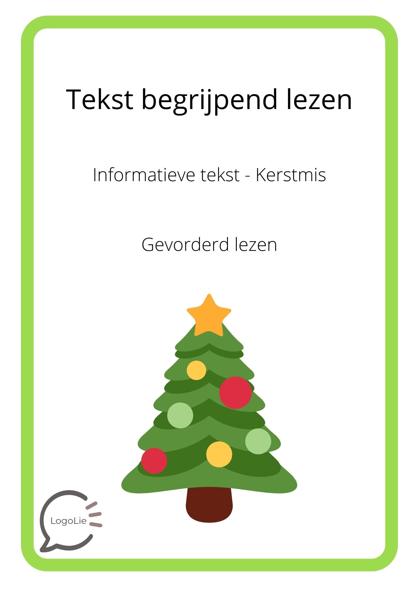 Begrijpend lezen - Kerstmis - Gevorderd