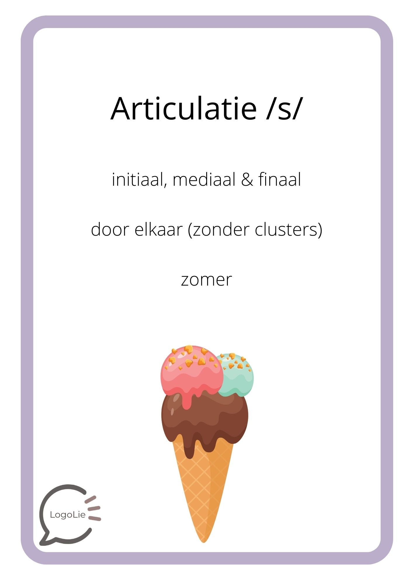 Articulatie /s/-klank - ijsjesspel