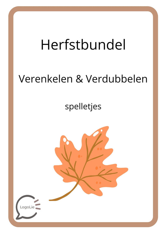 Herfstspelletjes - Spelling - Verenkelen & Verdubbelen