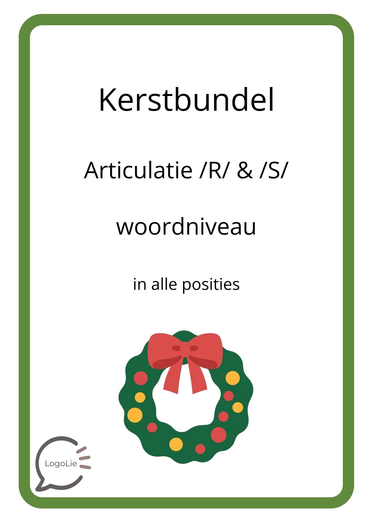 Kerstbundel - Articulatie - R en S