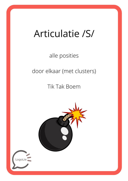 Articulatie /S/ - Tik Tak Boem - met clusters