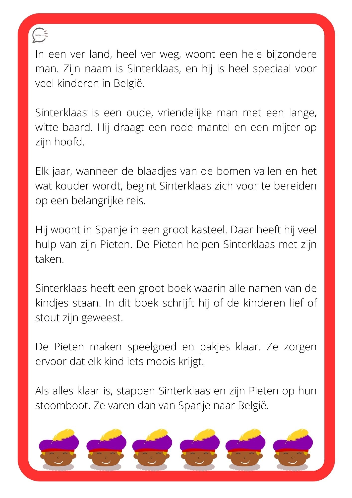 Begrijpend lezen - Sinterklaas - Voortgezet