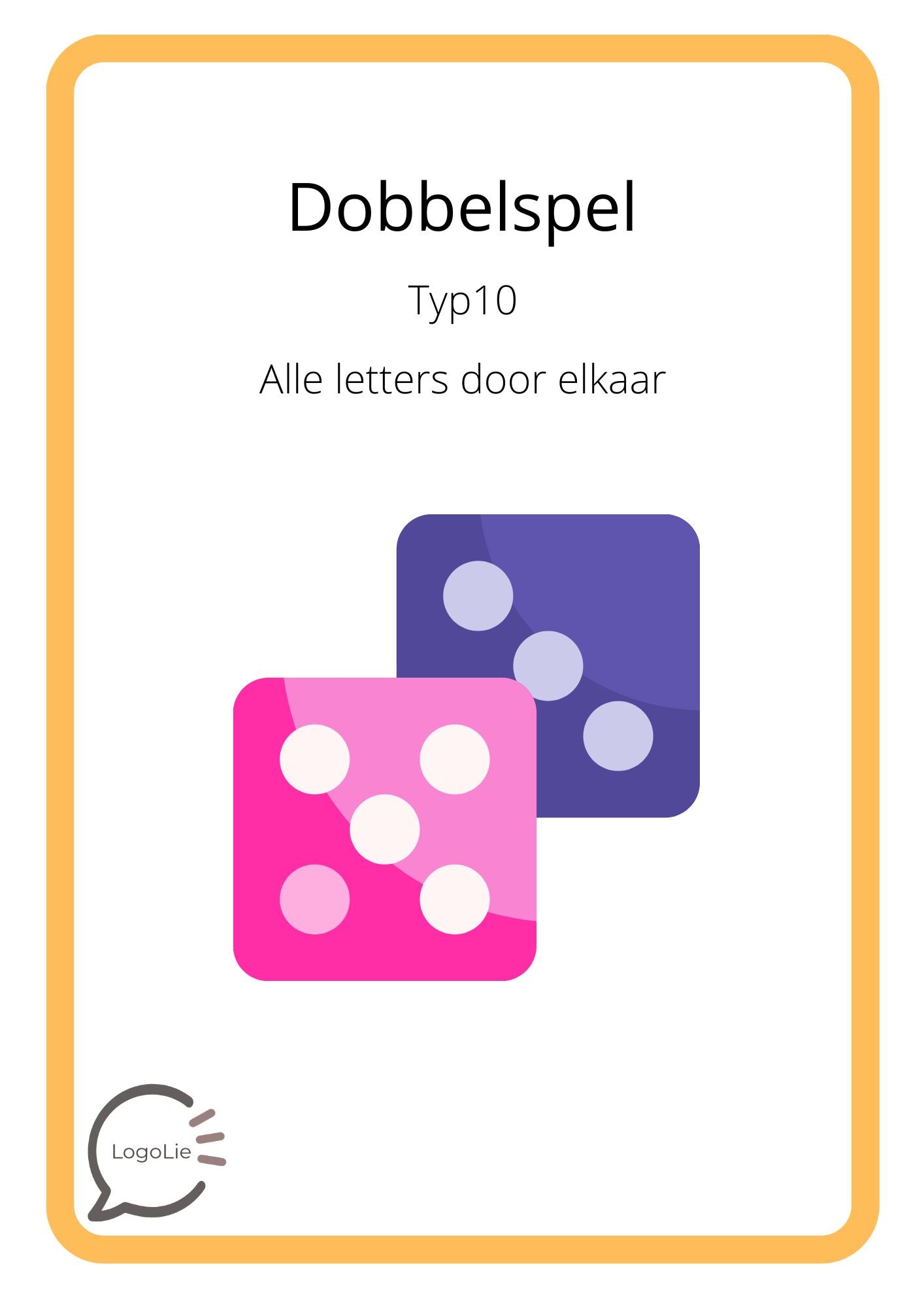 Dobbelspel Typ10 - alles letters door elkaar