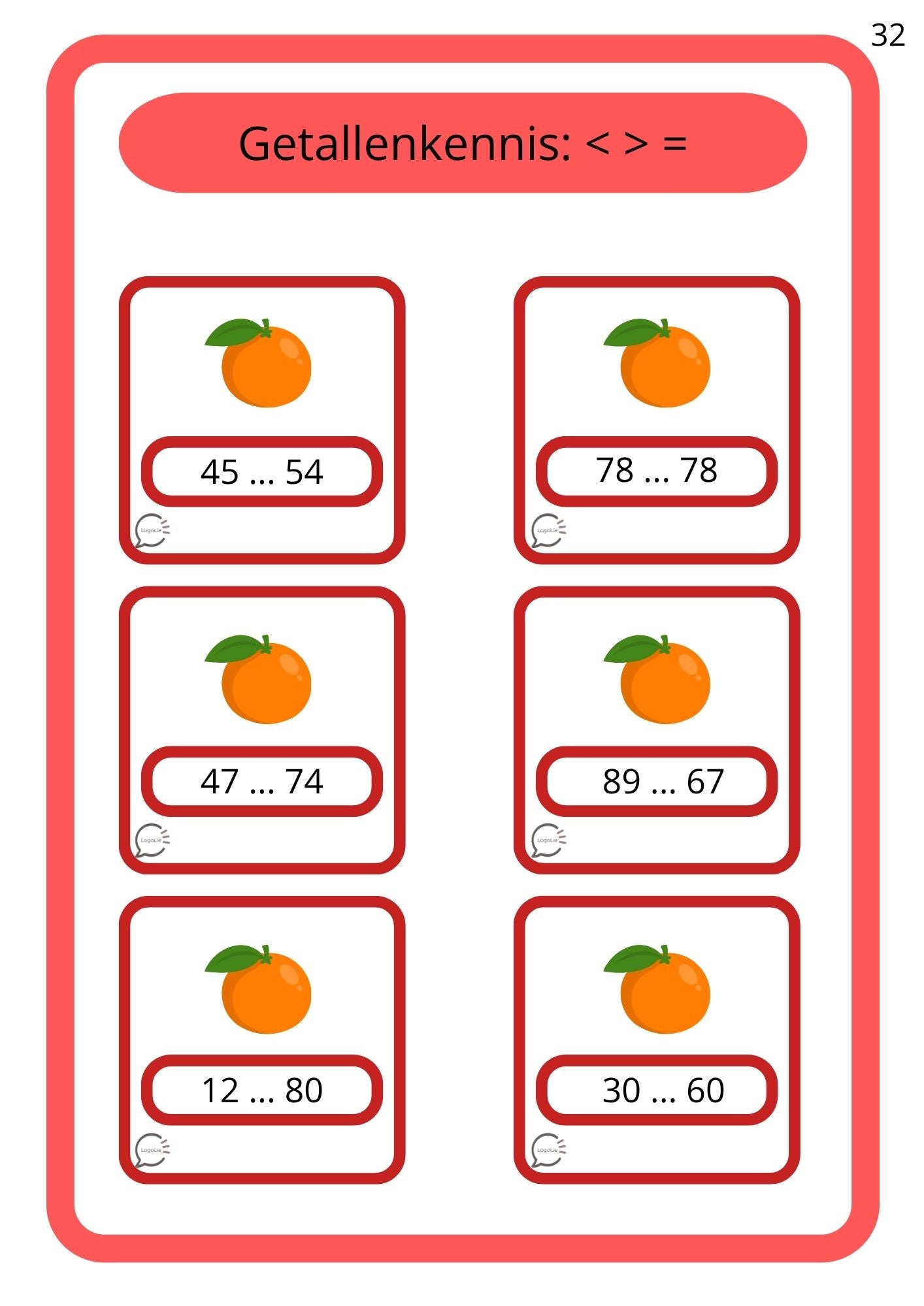 Sintspelletjes - Rekenen - Tot 100