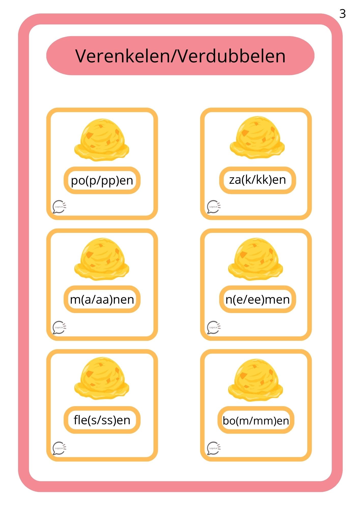 Zomerspelletjes - Spelling - Verenkelen & Verdubbelen