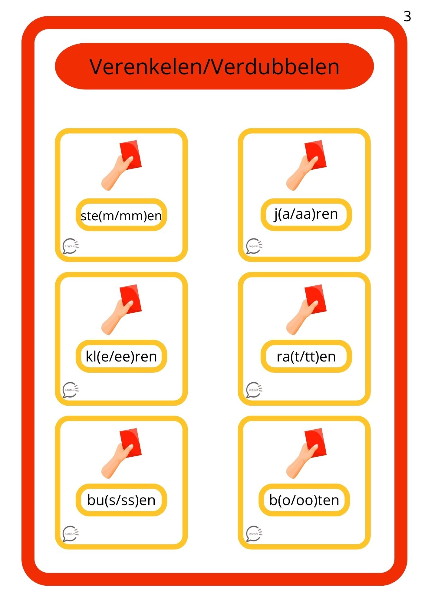 WK-Spelletjes - Spelling - Verenkelen & Verdubbelen