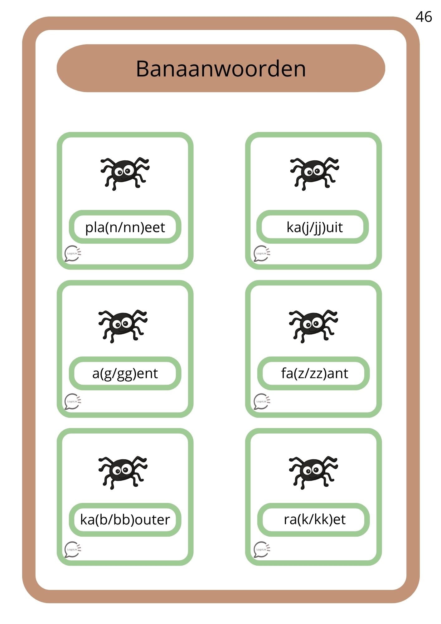 Herfstspelletjes - Spelling - Verenkelen & Verdubbelen