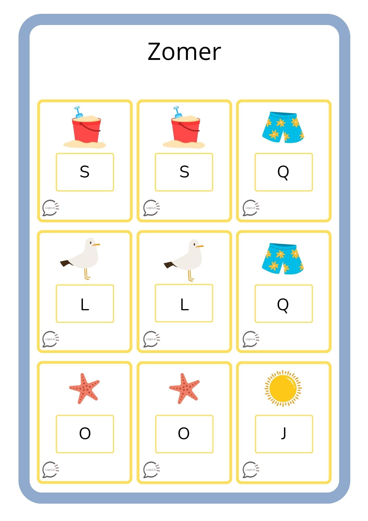 Memory Typ10 - Per seizoen - Alle letters