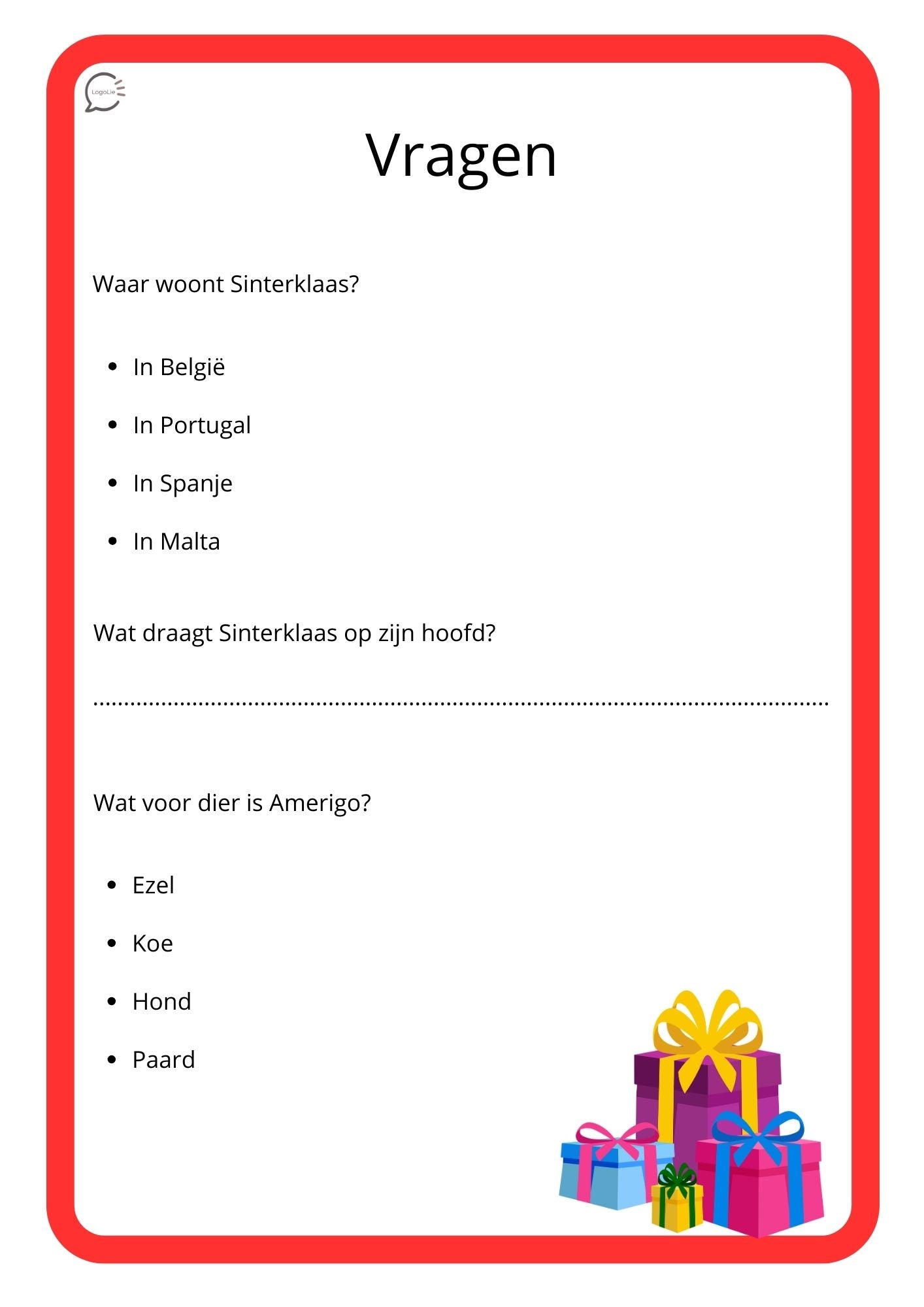 Begrijpend lezen - Sinterklaas - Voortgezet