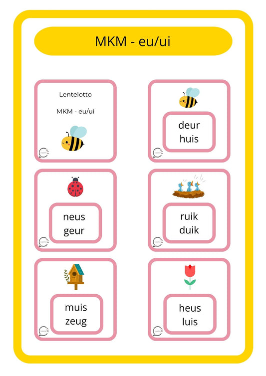 Leesspelletjes - Lente - Verwisselbaren