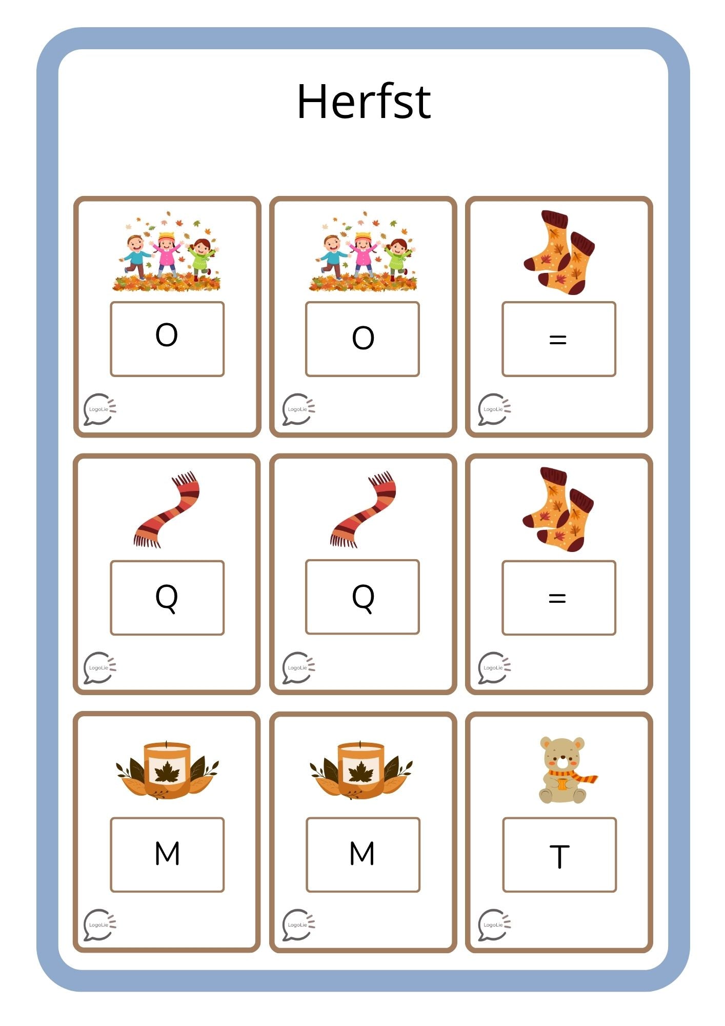 Memory Typ10 - Per seizoen - Alle letters