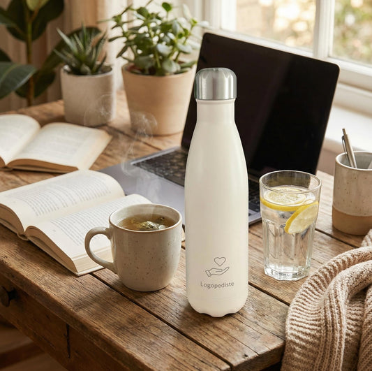 Dubbelwandige Drinkfles - Parelmoer